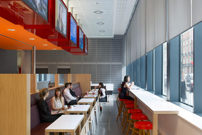 Abet Laminati’s impressive Colours range features in BBC media cafe