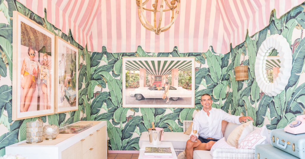 Enjoy a glamorous day of leisure with Gray Malin’s inaugural design project: The Gray Malin Cabana at The Beverly Hills Hotel