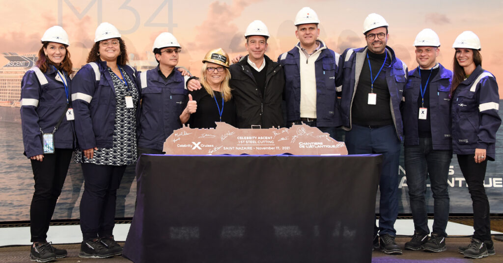 The Ascent begins… Celebrity Cruises cuts steel on fourth Edge Series Ship – Celebrity Ascent