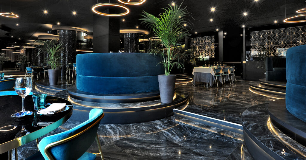 Rovic Tiles’ Marble and Metallic creates dramatic decor