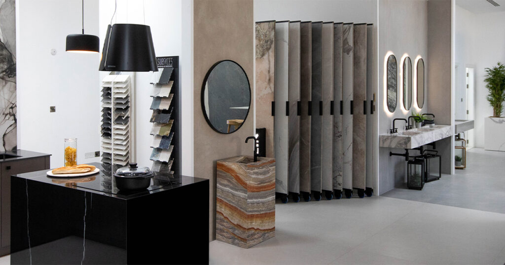 Tiles and slabs cut, prepped and ready to deliver from stock at Sanipex Group