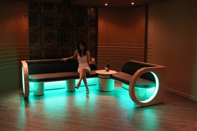 LED lighting brings colour to furniture