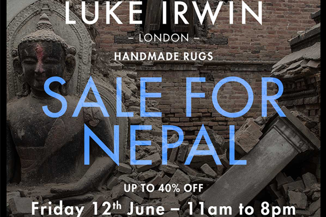 Luke Irwin rug sale to support Nepal
